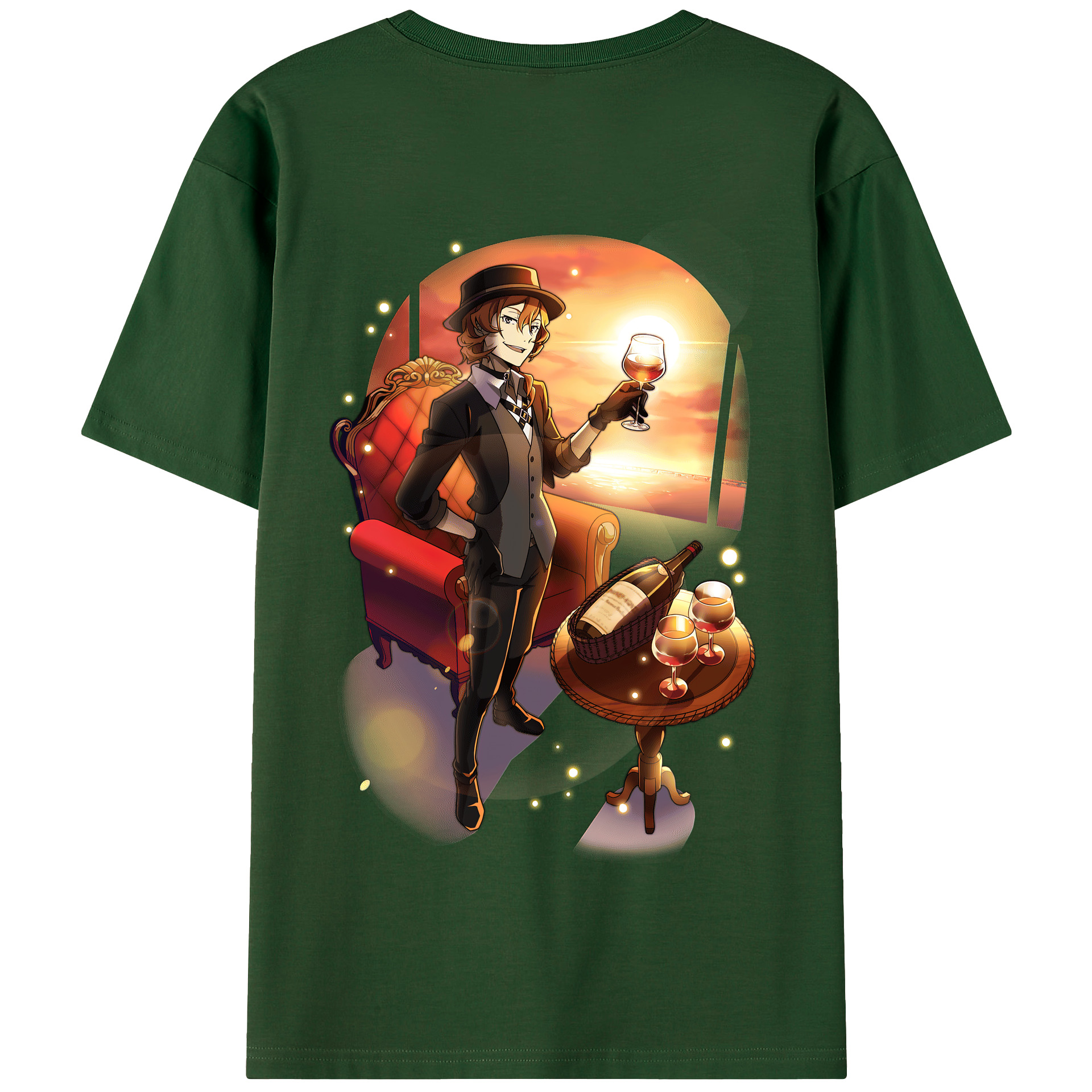 （画像用） 文豪ストレイドッグス Bungo Stray Dogs 綿100％半袖Tシャツ（背面プリント）